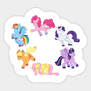 Squishie Mane 6 Sticker